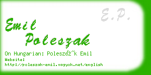 emil poleszak business card